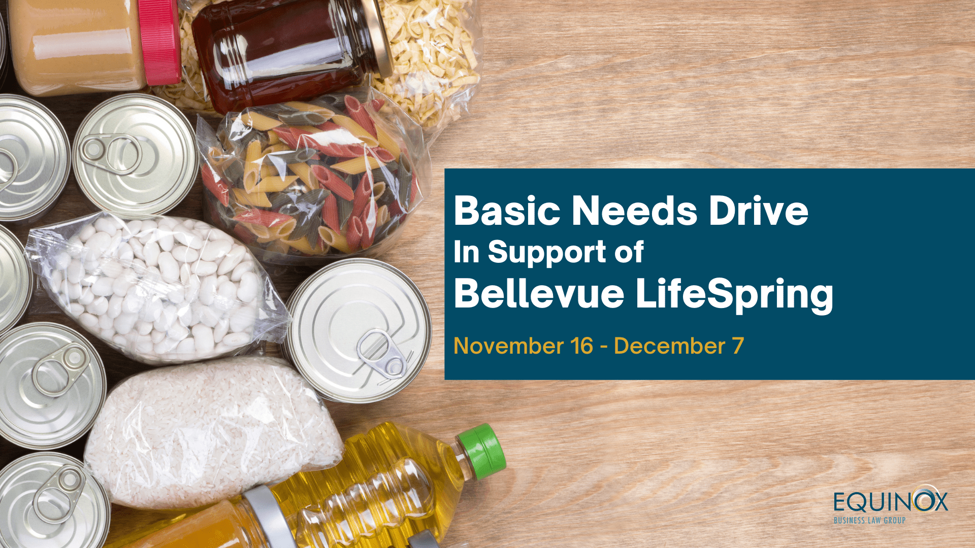 Basic Needs Drive for Bellevue LifeSpring Donations