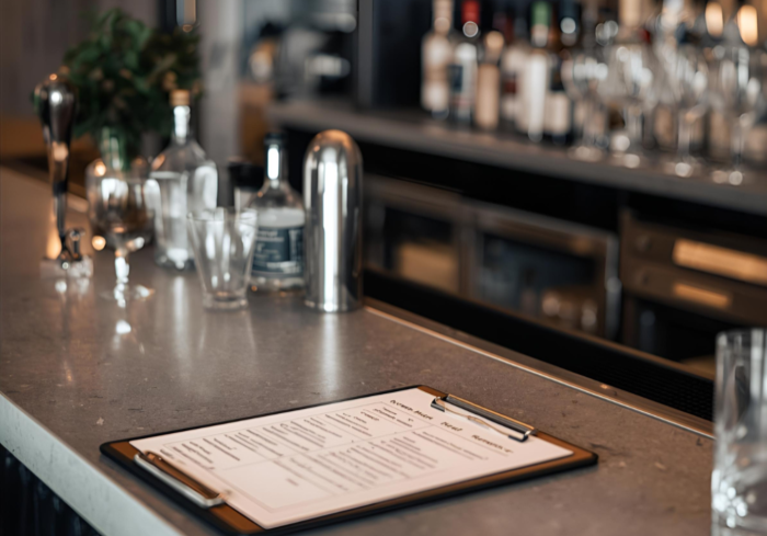 Clipboard Bar Alcohol