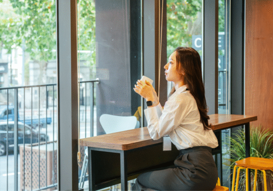 Employee on break
